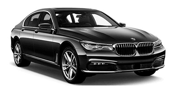 BMW 7 Series front angle on transparent background