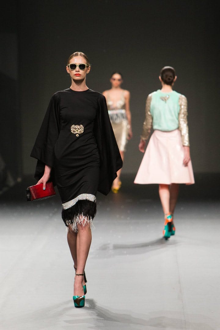 Women models on a fashionshow