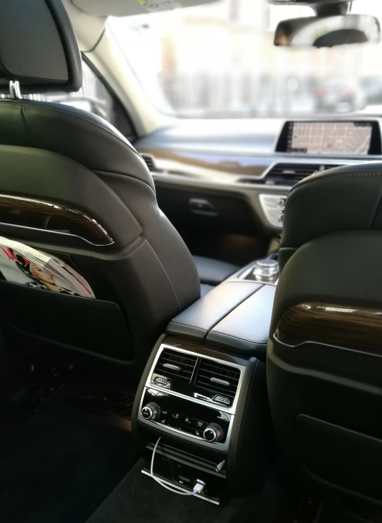 BMW 7 inside, rear seats