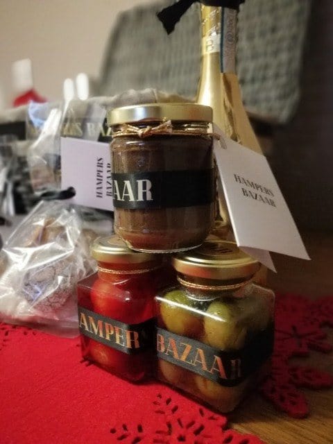 Glass jars christmas hamper