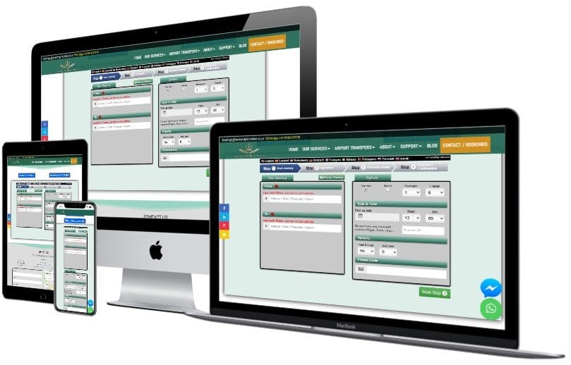 london vip transfers booking system on all devices